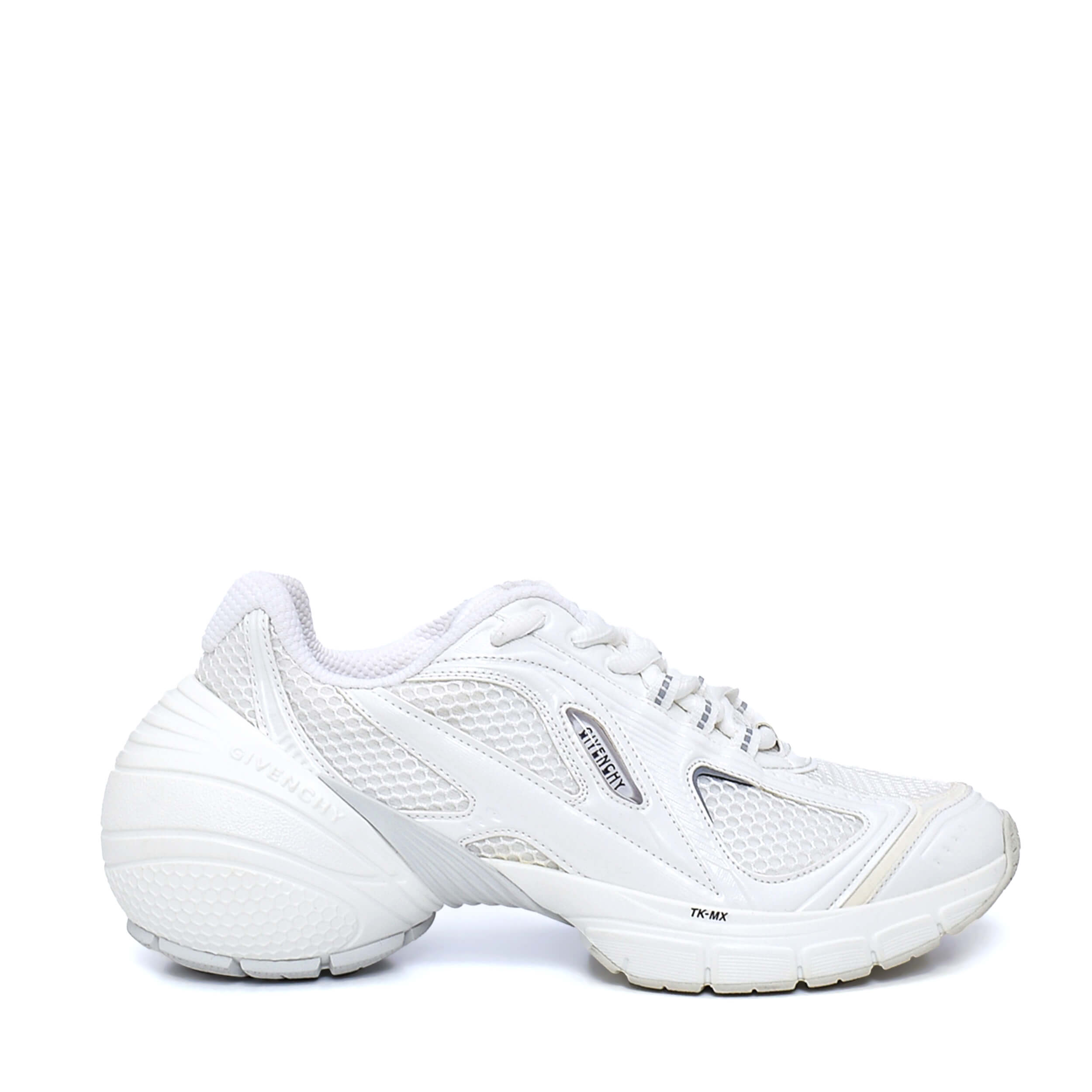 Givenchy - White Perforated Runner Sneakers / 38